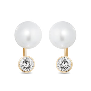 Bubble Earrings with Floating Diamonds